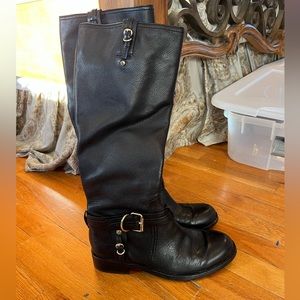 good condition Vince Camuto leather black knee high boots